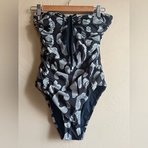 SHAN Brow and Gray animal print One Piece‎ Swimwear